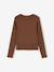 Pack of 2 cropped long-sleeved T-shirts for girls black+chocolate - vertbaudet enfant 