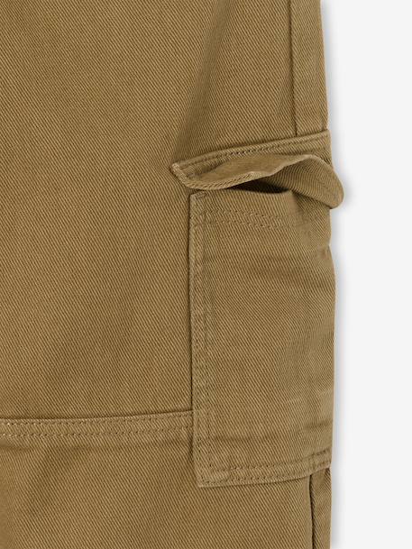 Cargo trousers for boys denim blue+olive - vertbaudet enfant 