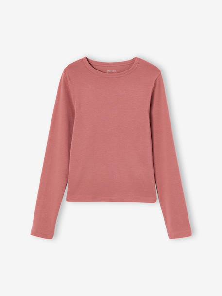 Pack of 2 cropped long-sleeved T-shirts for girls black+chocolate - vertbaudet enfant 