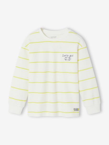 T-shirt manches longues garçon blanc - vertbaudet enfant 