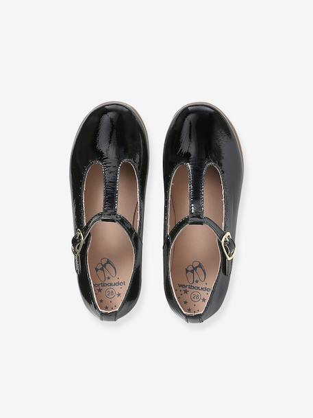Ballet Pumps for Girls black+gold+printed beige - vertbaudet enfant 