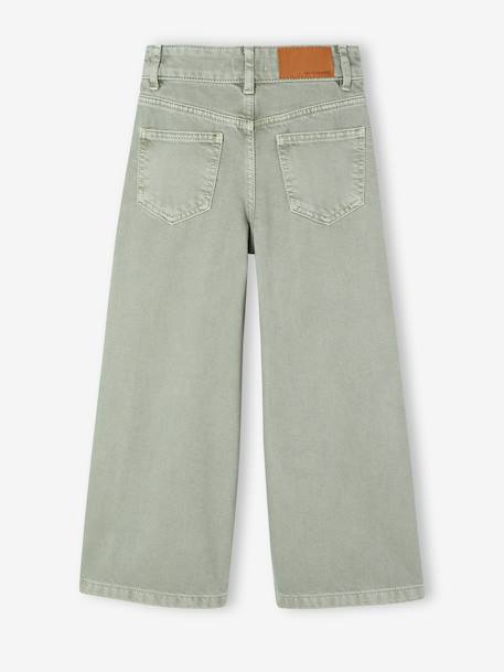 Wide Leg MorphologiK Trousers for Girls coral+grey green+khaki+old rose - vertbaudet enfant 