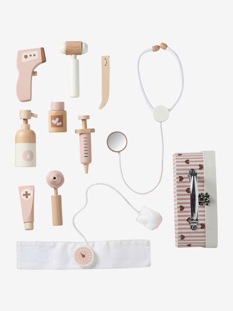 Wooden doll doctor case FSC®100% rose - vertbaudet enfant 