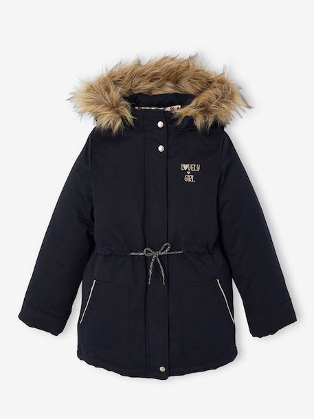 Parka fille 3 en 1 hiver à capuche DARK GREEN+kaki+noir+PURPLE DARK+sauge+vert de gris - vertbaudet enfant 