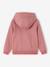 Girl's zipped hooded sweatshirt navy blue+old rose - vertbaudet enfant 