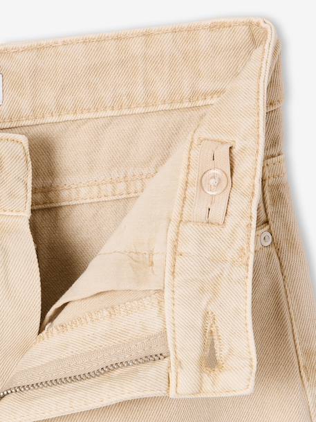 Wide-leg trousers for girls vanilla - vertbaudet enfant 