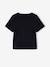 Cropped short-sleeved T-shirt for girls black - vertbaudet enfant 