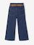 Wide-leg paperbag jeans for girls deep blue+medium blue - vertbaudet enfant 