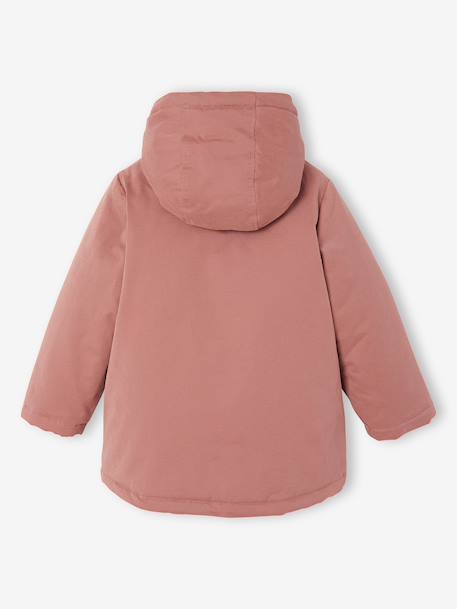 3-in-1 detachable parka for girls blush+navy blue - vertbaudet enfant 