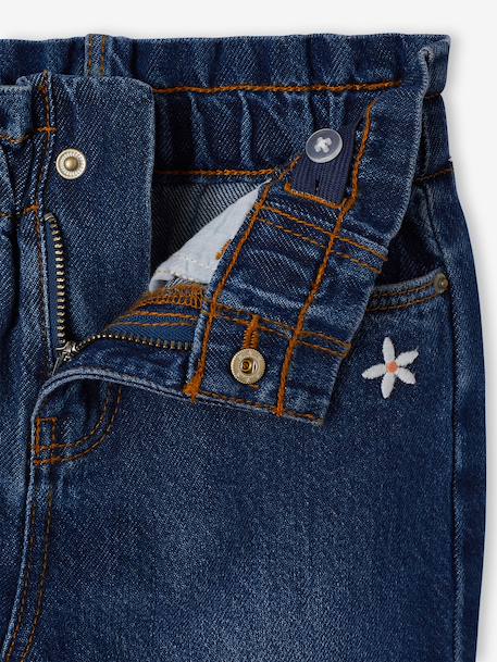 Paperbag trousers for girls deep blue+medium blue - vertbaudet enfant 