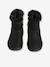 Zip-up textile boots for girls black - vertbaudet enfant 