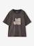 Short-sleeved T-shirt for girls anthracite+ecru - vertbaudet enfant 