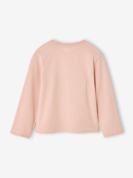T-shirt manches longues fille rose poudré - vertbaudet enfant 