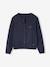 Fine Knit Basics Cardigan for Girls anthracite+dusky pink+emerald green+grey blue+marl beige+navy blue+plum+vanilla+yellow - vertbaudet enfant 