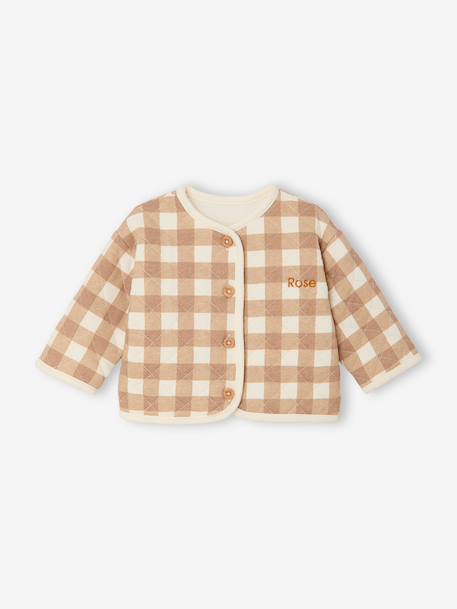 Quilted cardigan for newborn ecru - vertbaudet enfant 