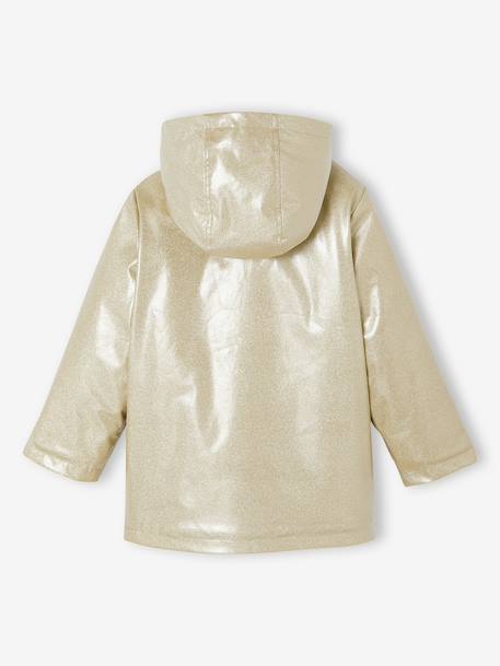 Glittered waxed coat for girls gold - vertbaudet enfant 