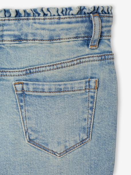 Jean slim fille morphologie large bleu clair+bleu moyen - vertbaudet enfant 