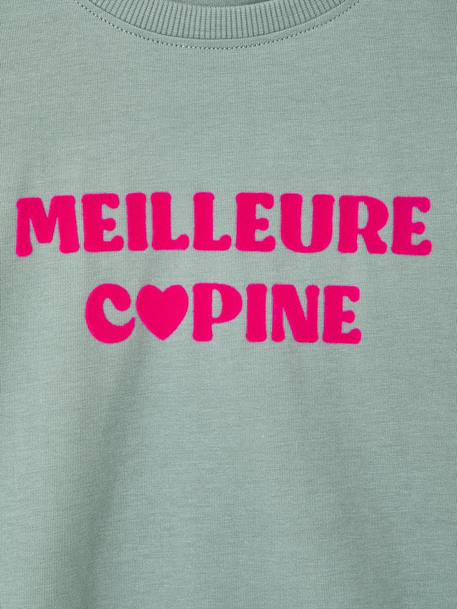 Long-sleeved T-shirt for girls green+ink blue+pale pink - vertbaudet enfant 