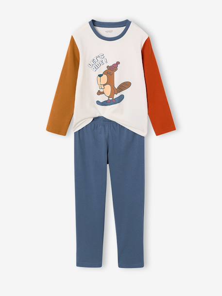 Lot de 2 pyjamas garçon bleu jean - vertbaudet enfant 
