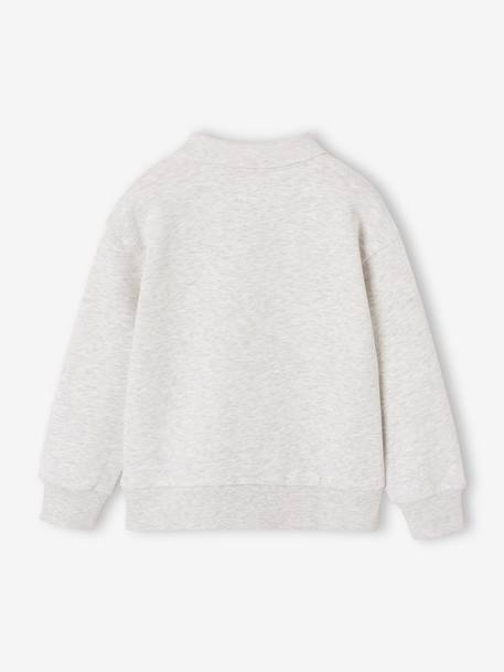 Polo sweatshirt for boys marl grey - vertbaudet enfant 