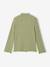 Long-sleeved roll-neck top for girls ecru+green - vertbaudet enfant 