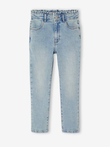 Jean slim fille morphologie large bleu clair+bleu moyen - vertbaudet enfant 