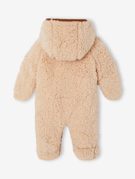 Newborn pramsuit with hood sandy beige - vertbaudet enfant 