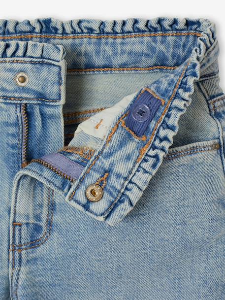 Jean slim fille morphologie large bleu clair+bleu moyen - vertbaudet enfant 