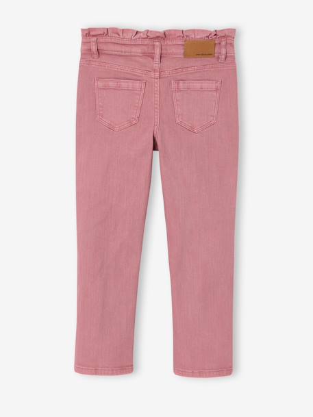 Slim-fit trousers for girls ink blue+mauve - vertbaudet enfant 