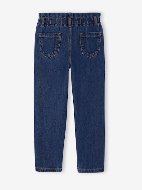 Paperbag trousers for girls deep blue+medium blue - vertbaudet enfant 