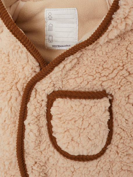 Newborn pramsuit with hood sandy beige - vertbaudet enfant 