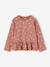 Long-sleeved blouse for girls dusky pink+taupe - vertbaudet enfant 