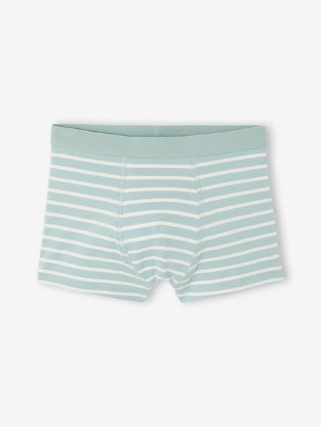 Pack of 5 boxer shorts for boys aqua green - vertbaudet enfant 