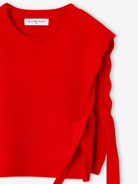 Sleeveless jumper for girls red - vertbaudet enfant 
