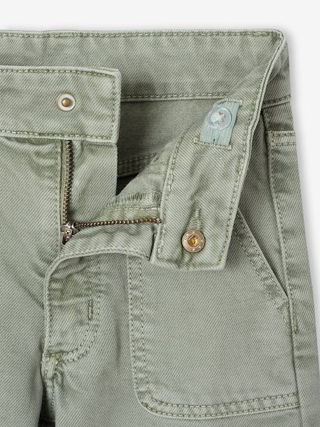 Pantalon fille large MorphologiK fin corail+kaki+vert de gris+vieux rose - vertbaudet enfant 