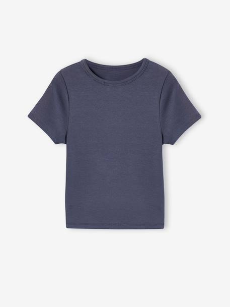 Pack of 2 cropped T-shirts for girls ink blue - vertbaudet enfant 