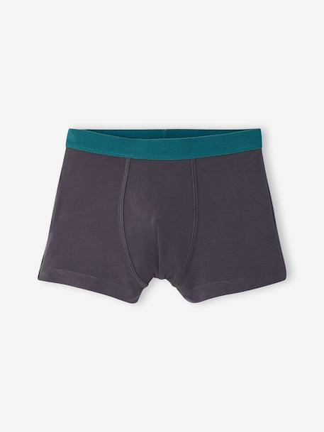 Pack of 5 boxer shorts for boys anthracite - vertbaudet enfant 