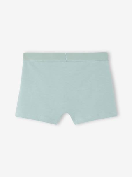 Pack of 5 boxer shorts for boys aqua green - vertbaudet enfant 