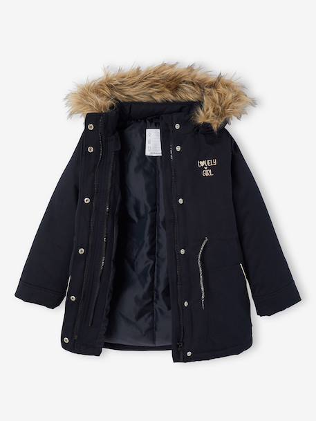 3-in-1 Parka with Hood for Girls black+GREEN DARK SOLID+grey green+khaki+PURPLE MEDIUM SOLID+sage - vertbaudet enfant 