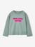 Long-sleeved T-shirt for girls green+ink blue+pale pink - vertbaudet enfant 