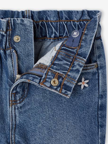 Paperbag trousers for girls deep blue+medium blue - vertbaudet enfant 