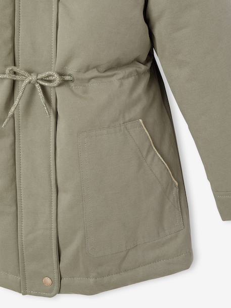 Parka fille 3 en 1 hiver à capuche DARK GREEN+kaki+noir+PURPLE DARK+sauge+vert de gris - vertbaudet enfant 