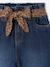 Wide-leg paperbag jeans for girls deep blue+medium blue - vertbaudet enfant 