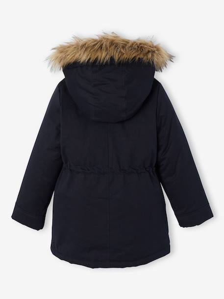 3-in-1 Parka with Hood for Girls black+GREEN DARK SOLID+grey green+khaki+PURPLE MEDIUM SOLID+sage - vertbaudet enfant 