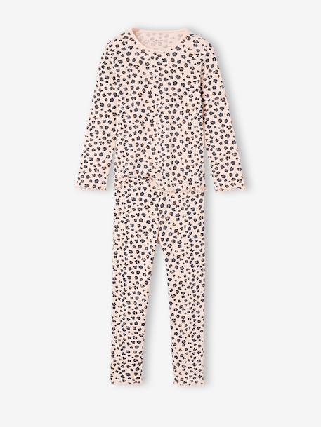 Lot de 2 pyjamas fille manches longues rose pâle - vertbaudet enfant 