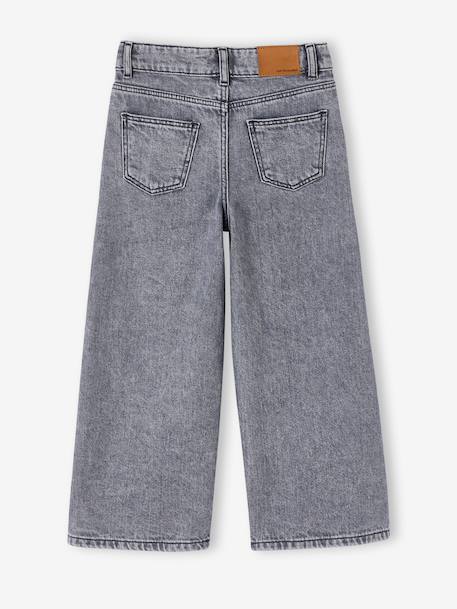 Jean large fille étoiles bleu clair+denim gris - vertbaudet enfant 