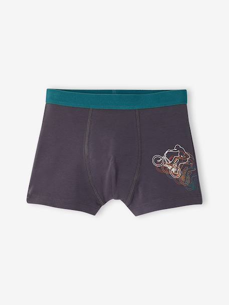 Lot de 5 boxers garçon anthracite - vertbaudet enfant 