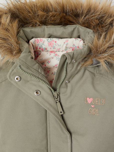 3-in-1 Parka with Hood for Girls black+GREEN DARK SOLID+grey green+khaki+PURPLE MEDIUM SOLID+sage - vertbaudet enfant 