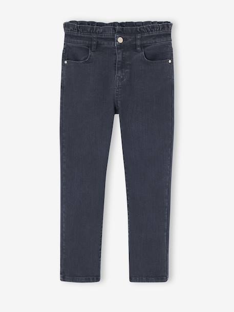 Pantalon slim fille morphologie large encre+mauve - vertbaudet enfant 