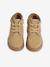 Baskets enfant garçon cuir montantes zippées et élastiquées beige+marine - vertbaudet enfant 
